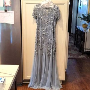 Adrienna Papell Long Beaded Gown